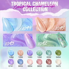 MEFA Vernis Gel Rose Chameleon – ongles élégants avec éclat irisé.