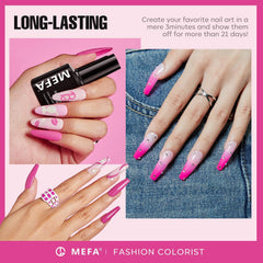 MEFA Vernis Gel Rose Pink : teinte douce idéale pour un look quotidien chic.