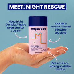 Megababe Night Rescue: texture crème idéale pour l'application nocturne.