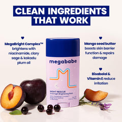 Megababe Night Rescue: MegaBright Complex avec des extraits éclaircissants.
