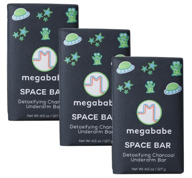 Megababe Space Bar detox charbon pour aisselles, purifie et réduit les odeurs.
