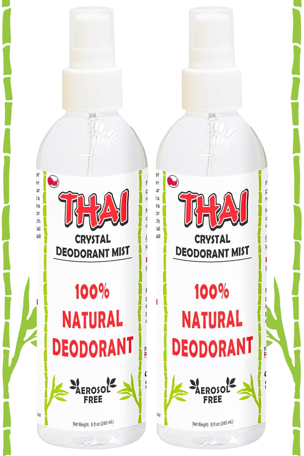 MegaRhino déodorant spray pierre naturelle 8oz, protection discrète et naturelle