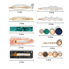 Barrettes Mehayi métal cinq pièces, allure chic et durable
