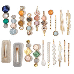Pinces Mehayi perles macarons pour cheveux, allure romantique et durable.