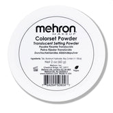 Mehron Colorset Powder: texture translucide absorbante pour maquillage crème.