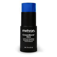 Mehron CreamBlend Stick bleu sur visage, couleur intense et couvrante