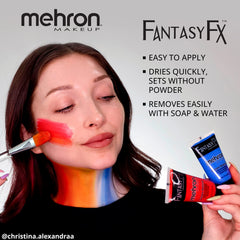 Mehron Fantasy FX Ogre Vert: look cosplay démonstratif avec couleur Ogre Vert.