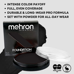 Mehron Greasepaint texture crèmeuse pour une application fluide sur scène.