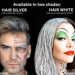 Mehron Hair White – enlève facilement sans taches après le spectacle.
