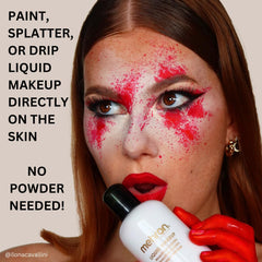 Mehron Liquid Makeup compatible aérographe pour des applications fines et professionnelles.