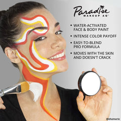 Mehron Paradise Makeup AQ Pro Beach Berry – finis mats et coloris variés, des bases aux effets métalliques.