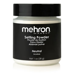 Mehron Poudre Setting Libre 1oz neutre dans son conteneur, prêt à l'emploi.