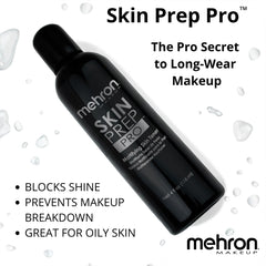 Texture claire Mehron Skin Prep Pro sans parfum idéale pour tous types de peaux