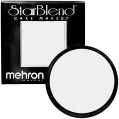 Mehron StarBlend Cake – poudre compacte blanche, finition douce et pigmentée pour le teint.