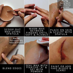 Mehron SynWax, prothese-visage: formes sur mesure pour nez et contours réalistes.