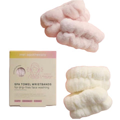 Mei Apothecary poignets anti-goutte en rose gardant les manches sèches pendant le lavage.