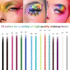 Meilury echantillons-delineants-yeux-15-couleurs-nacrees: palette variée et lumineuse.