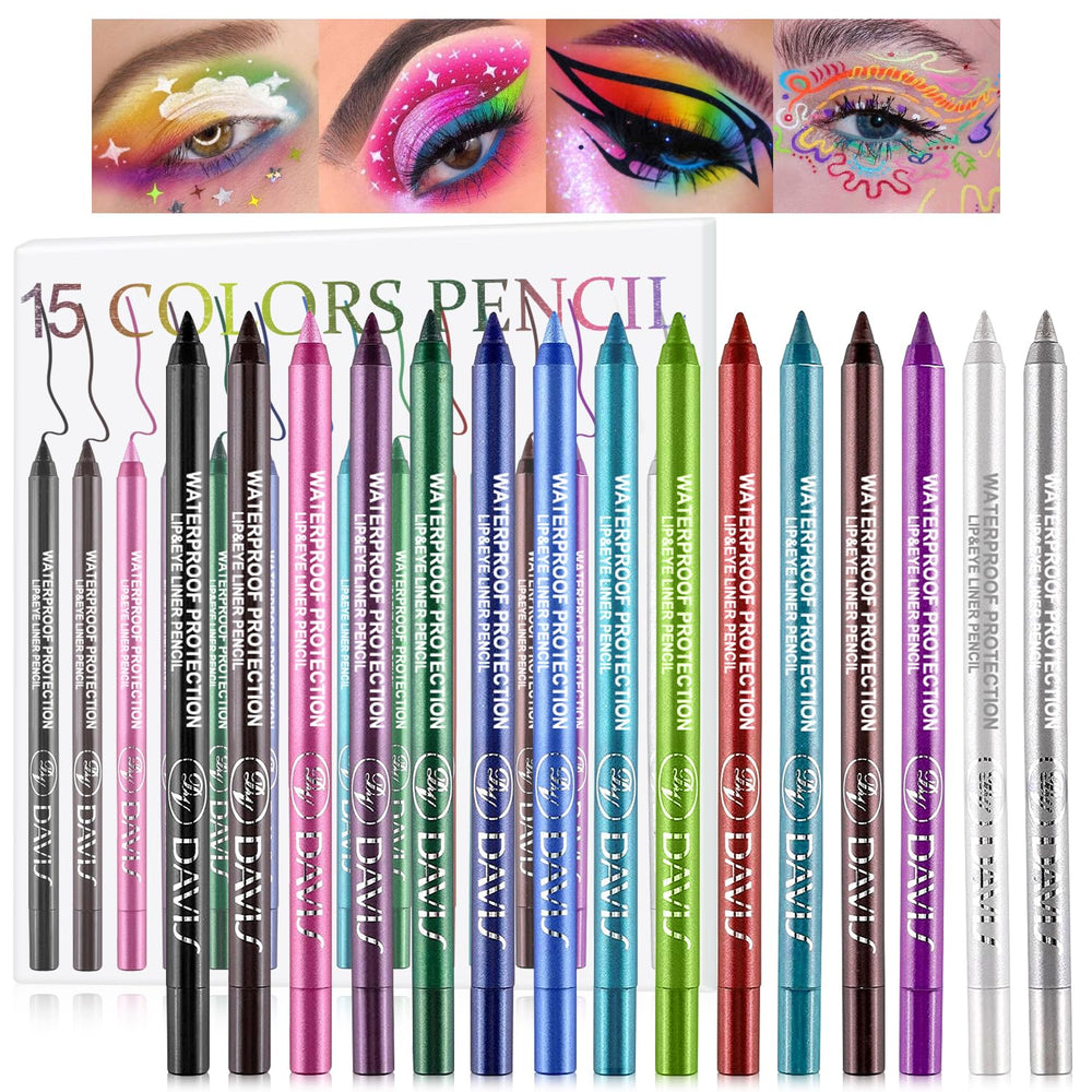 Meilury kit-delineants-yeux-colores-etui: coffret coloré offrant des teintes durables pour le regard.