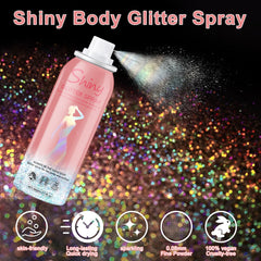 Meilury Poudre lumineuse holographique: fini scintillant sur la peau