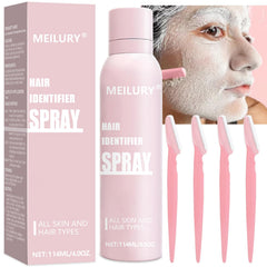 Meilury vaporisateur identificateur poils visage révèle les poils fins pour un rasage précis.