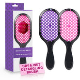 Mej glrc brosse démêlante rose, démêlage doux sur cheveux mouillés