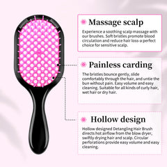Mejglrc brosse démêlante violette, prise en main confortable et précise
