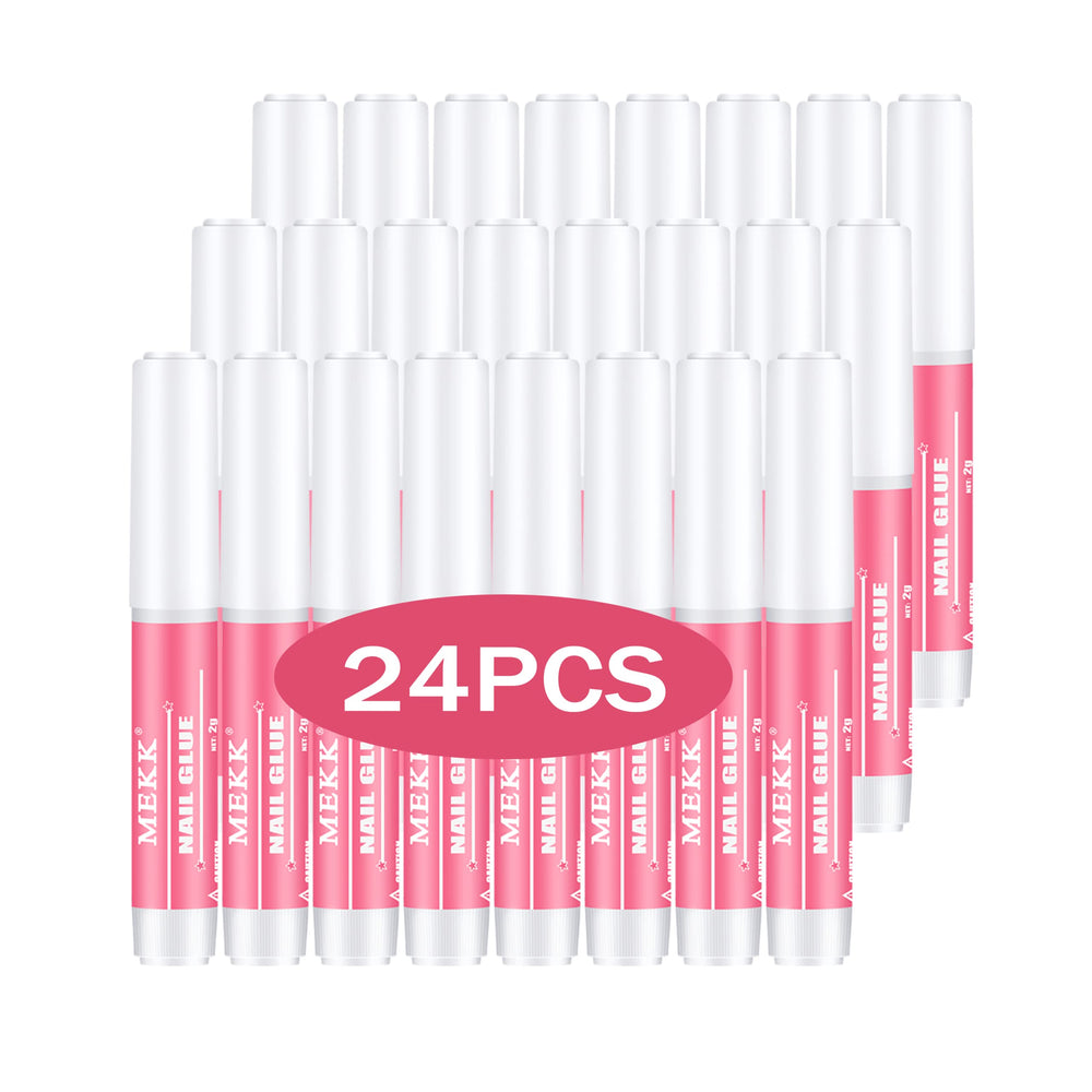 Colle MEKK pour ongles avec séchage rapide et tenue longue.
