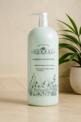 Melaleuca Herbal Shampoo dans sa bouteille 32onces avec pompe, pour cheveux propres et brillants.