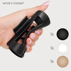 MELLO clip-cheveux squishy blanc fixation stable pour bureau et sport