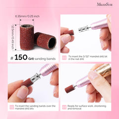 Bandes MelodySusie 180 grain pour travailler sur ongles naturels et cuticule