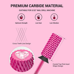 MelodySusie capot cristal rose, précision améliorée pour le polissage des ongles.
