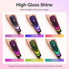 MelodySusie ensemble six vernis gel, palette prête pour des créations variées.