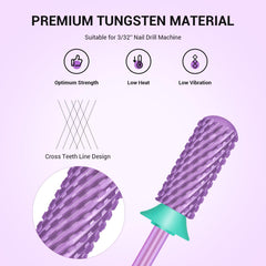 MelodySusie embout carbure 3-32 pour perceuse à ongles, précision et durabilité