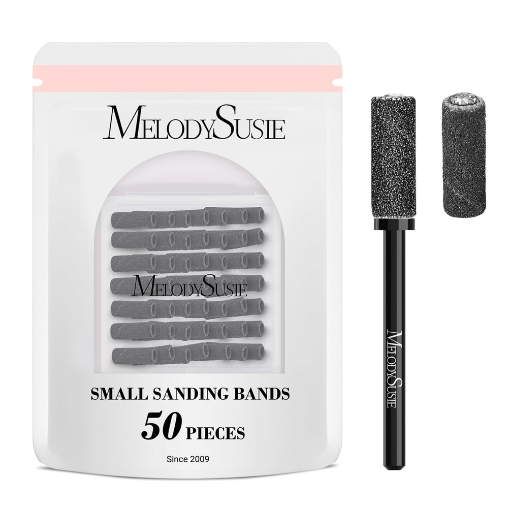 MelodySusie bandes abrasives petites sur mandrin 3,1 mm pour préparation précise des ongles