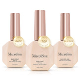Base coat gel transparent MelodySusie pour adhérence durable et surface lisse.