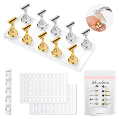Base transparente MelodySusie aimante, affichage stable pour ongles prêts à porter.