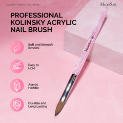 Brosse MelodySusie Aurora Glitter, finition scintillante pour onglerie artistique.