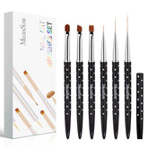 MelodySusie ensemble de pinceaux art des ongles 6 pièces pour motifs précis et professionnels