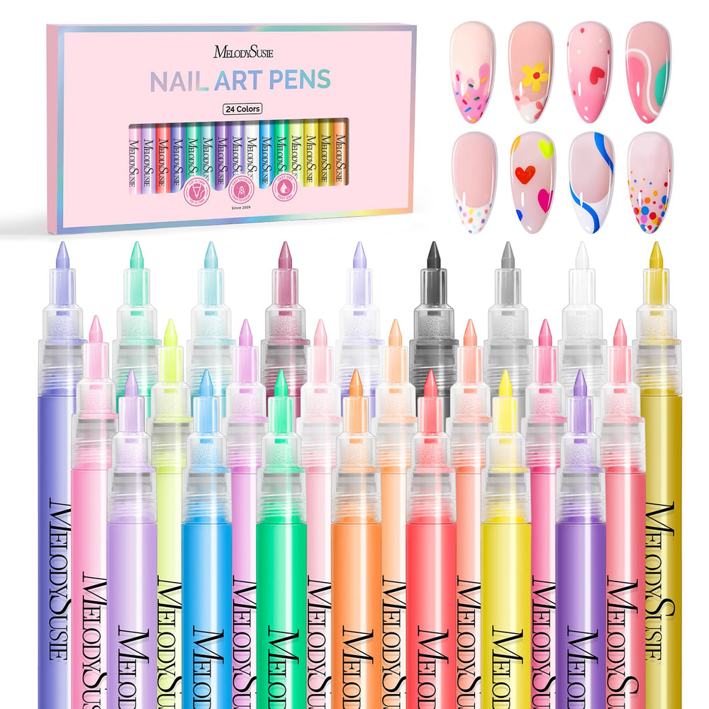 MelodySusie ensemble-stylo-art-ongles-24-couleurs: motifs riches à domicile.