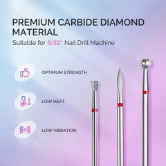 MelodySusie flamme diamant pour une découpe précise et contrôlée de la cuticule.
