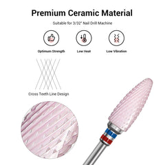 MelodySusie foret ceramique flamme 3-32 précision pour le nettoyage des cuticules