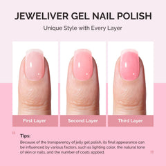 Jelly Rose Jeweliver, une couche translucide révélant la couleur