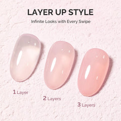 Vernis gel translucide MelodySusie Jeweliver révèle un effet jelly lumineux.