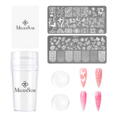 MelodySusie kit-empreintes ongles : ensemble complet pour réaliser des motifs facilement à domicile.