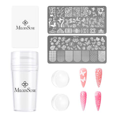 MelodySusie kit-empreintes ongles : ensemble complet pour réaliser des motifs facilement à domicile.