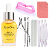 MelodySusie kit d’outils manucure 14pcs: ensemble complet pour soin des ongles à domicile.