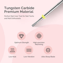 MelodySusie mèche 2,3 mm, précision cuticule et peau morte sans déchirure.