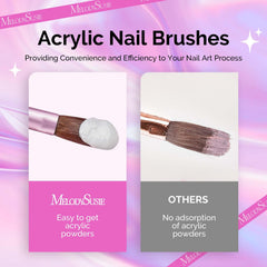 Pinceaux extensions MelodySusie 12-14-16 pour couches uniformes.