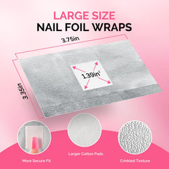 MelodySusie enveloppe aluminium pour ongle, maintien sûr pendant le temps de soak.