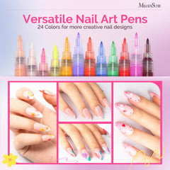 MelodySusie stylo-art-ongles-pointe-0-7mm: tracés fins et précis pour dessins nets.